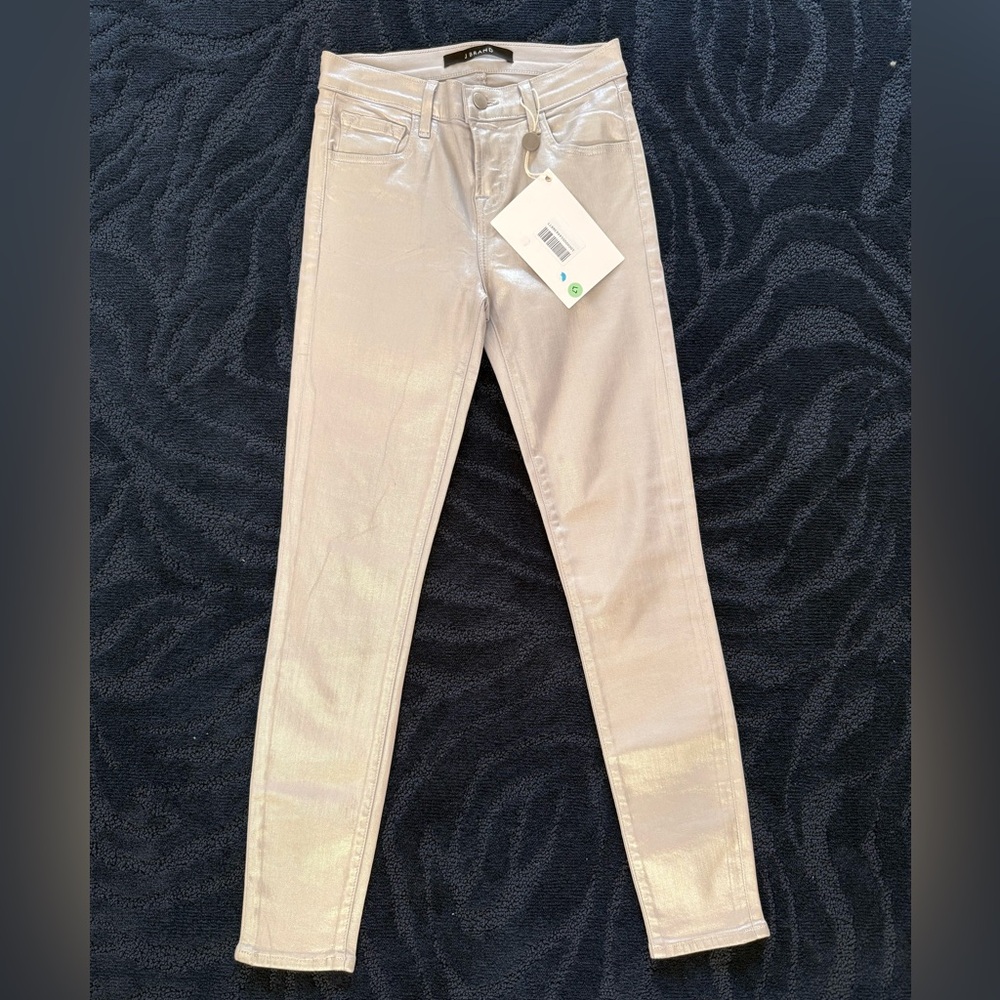 NWT J Brand Metallic Skinny Jeans